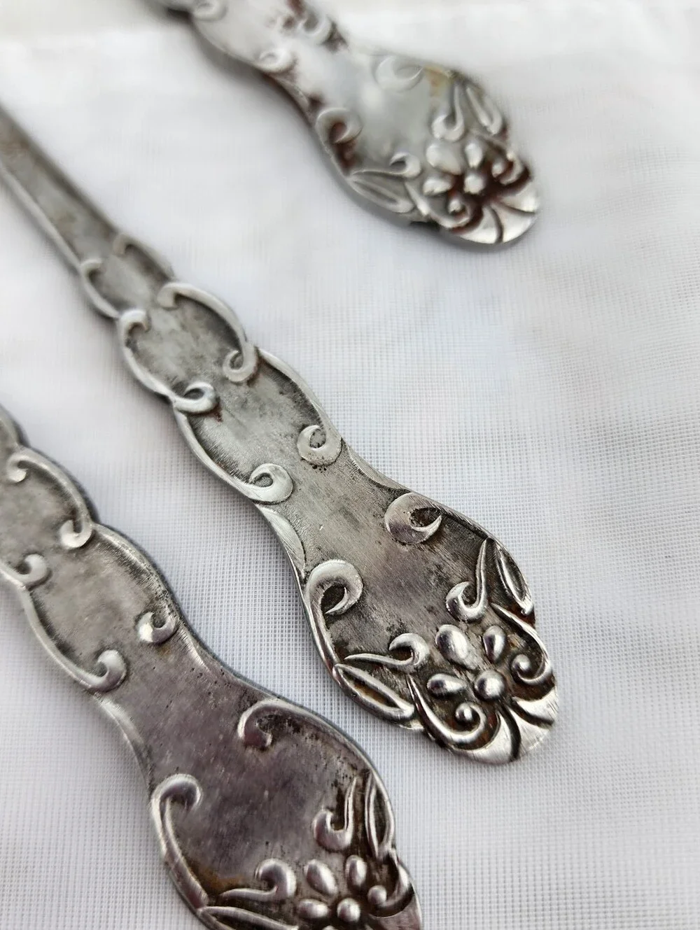 5 Pcs Vintage Flatware Lot Retired Nancy Pattern National Stainless Japan Floral